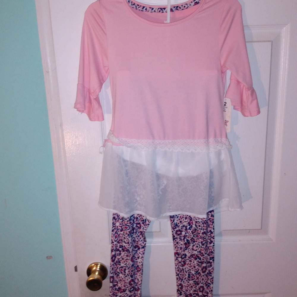 2 piece one step up girls size 7/8